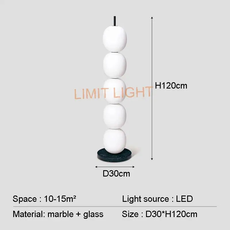 Nordic Gourd Glass Floor Lamp