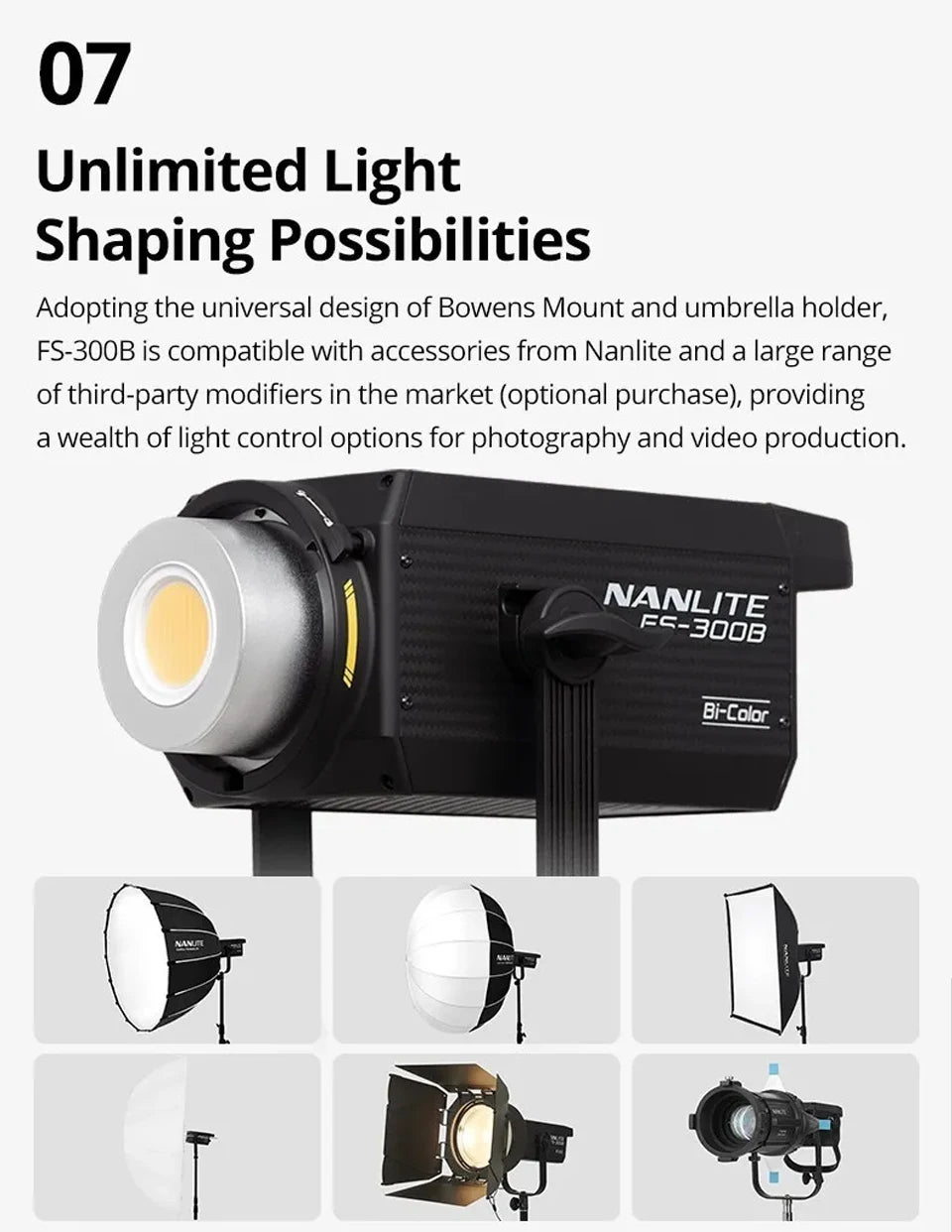 350W Bi-Color LED COB Spotlight