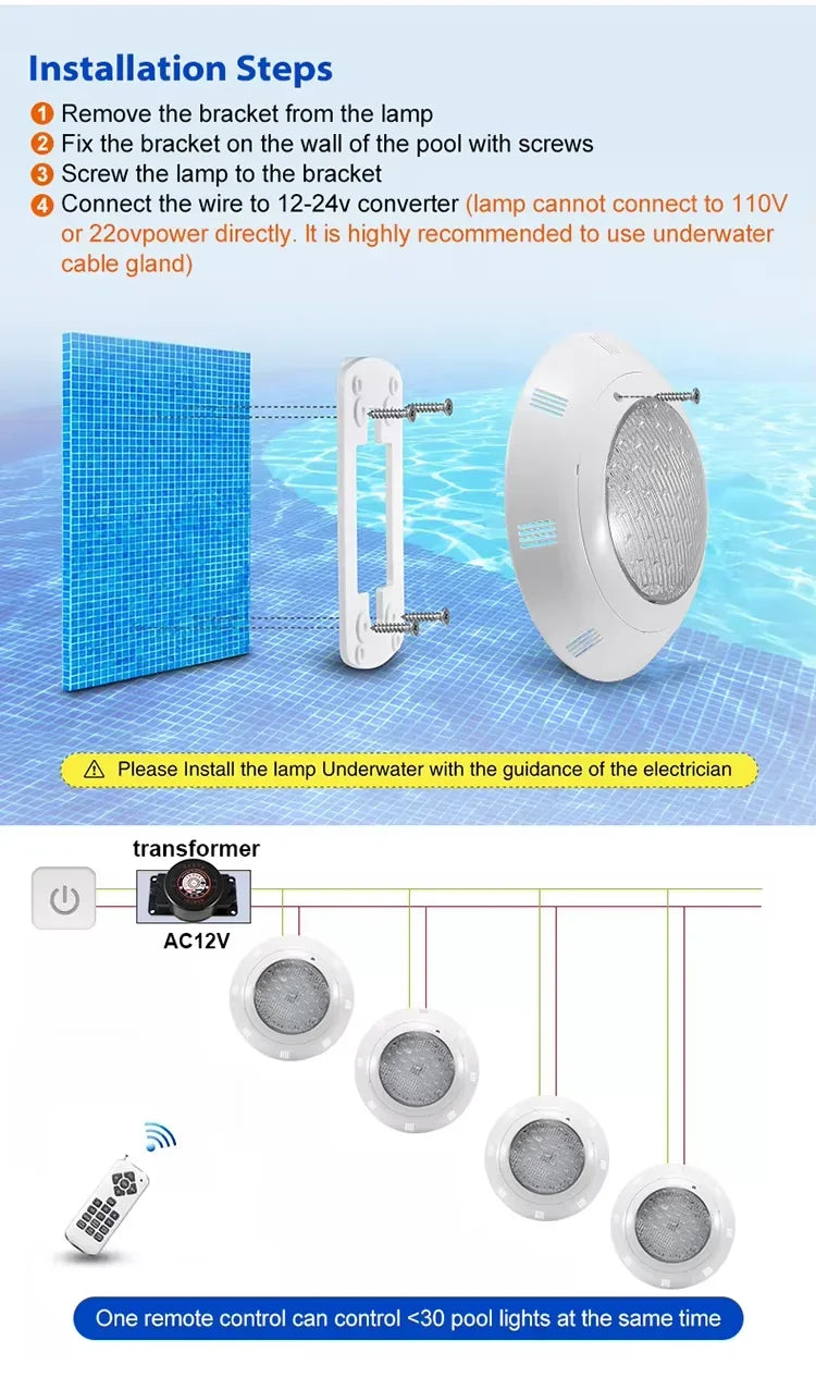 LED Underwater Pool Light