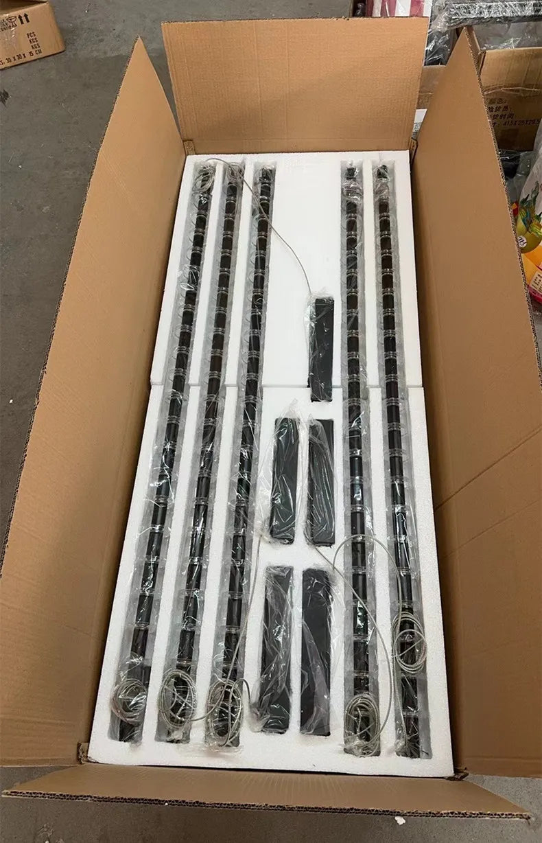Minimalist Long Glass LED Chandelier