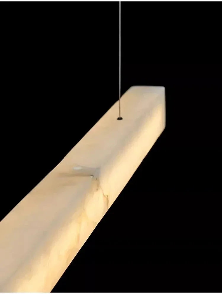 Simple Natural Marble Rectangle Chandelier