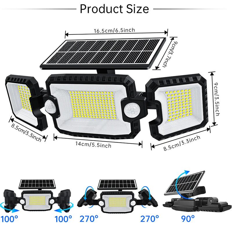 Solar Outdoor 305 LED Security Flood Lights