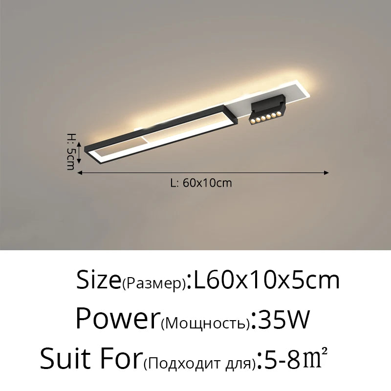 Modern Acrylic LED Chandelier with Adjustable Spotlights and Dimmable Lighting