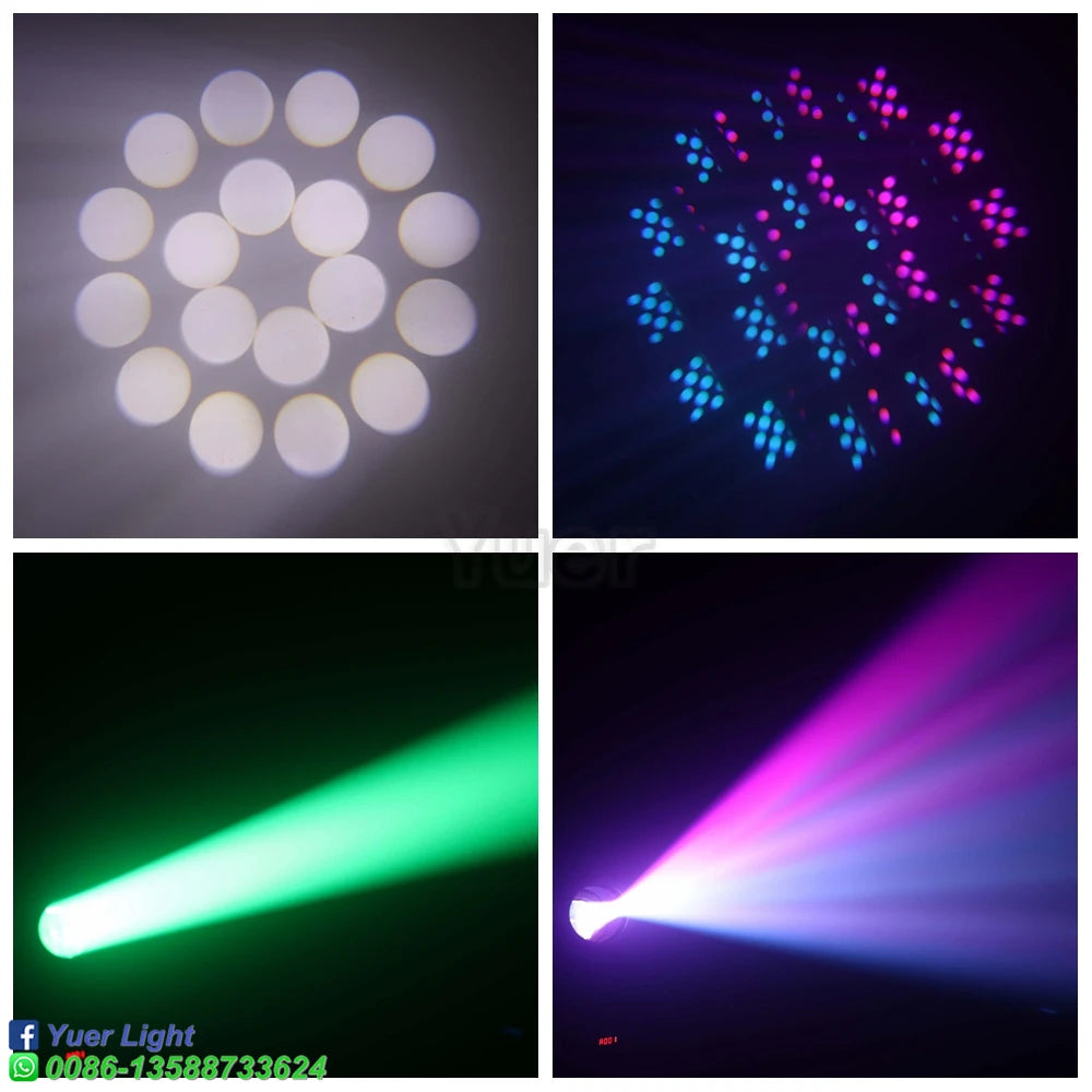 2PCS 200W LED Moving Head Beam & Spot Stage Lights