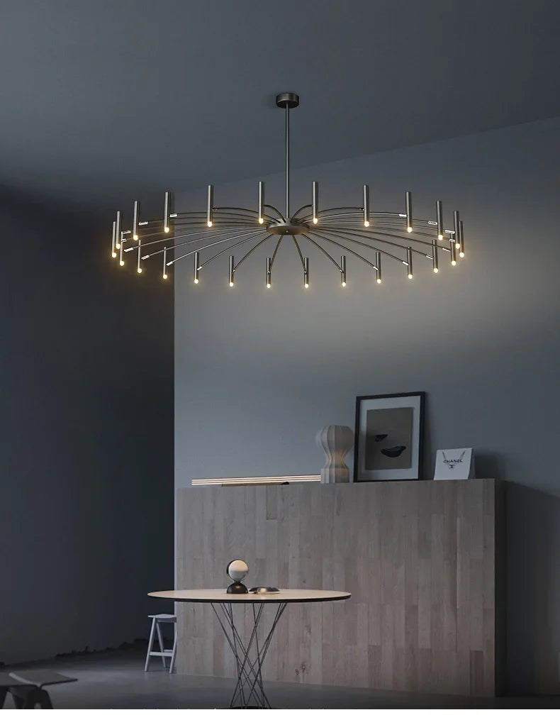 Modern Black Metal Ceiling Spotlight Chandelier
