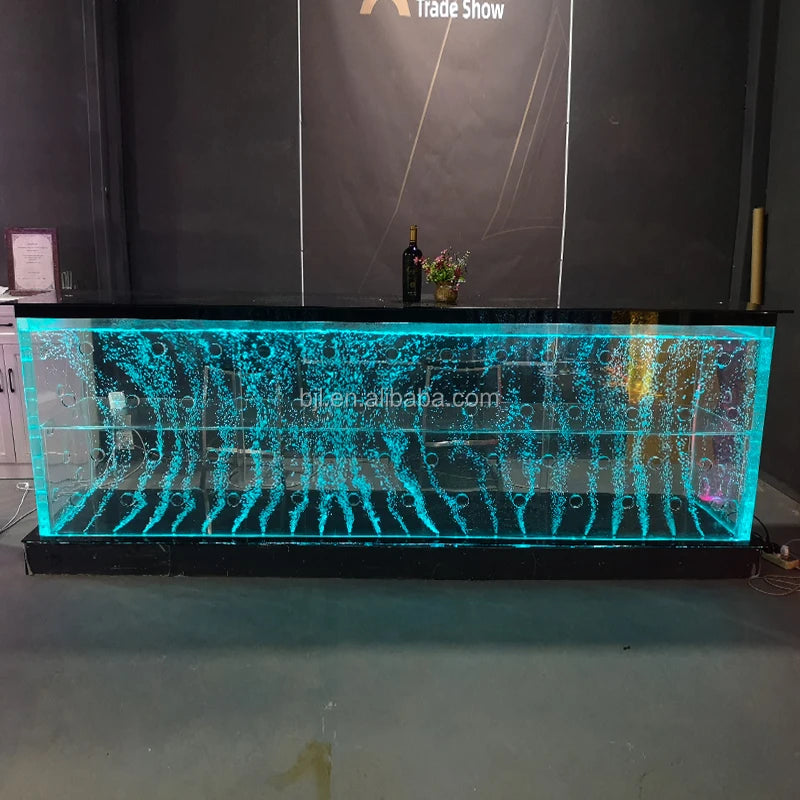 Custom Modern LED Color-Changing Water Bubble Wall
