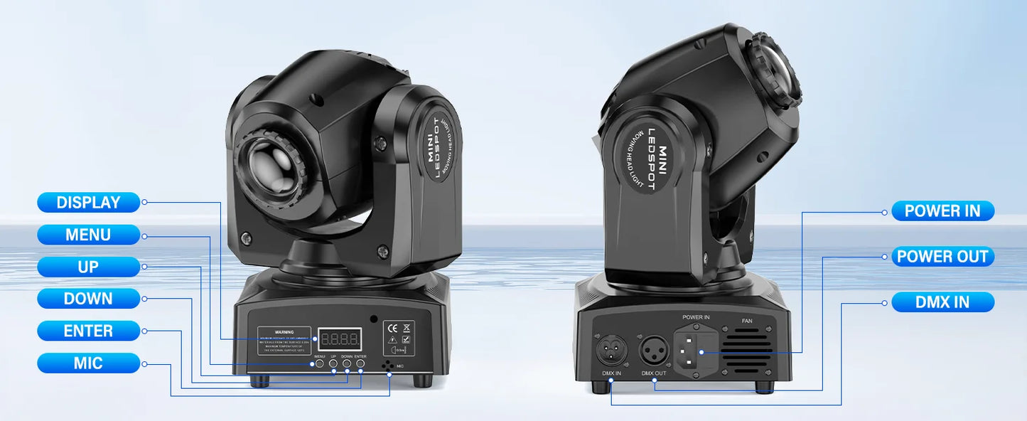 30W RGBW LED Beam Gobo Moving Head Lights - DMX512