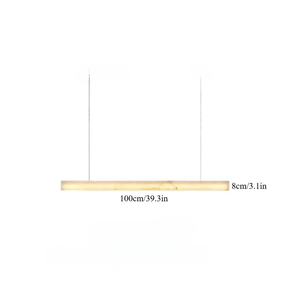 Simple Natural Marble Rectangle Chandelier