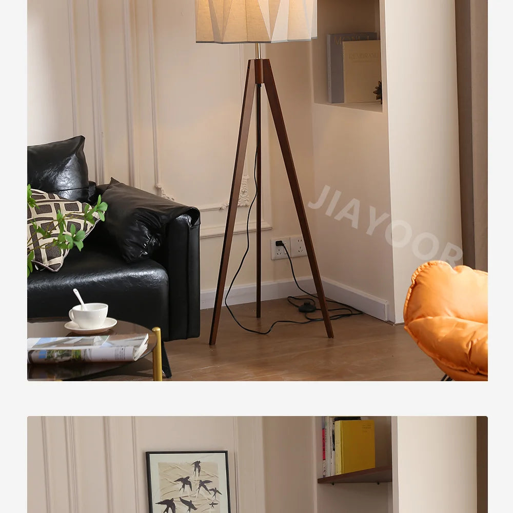 Antique Style Solid Wood Floor Lamp