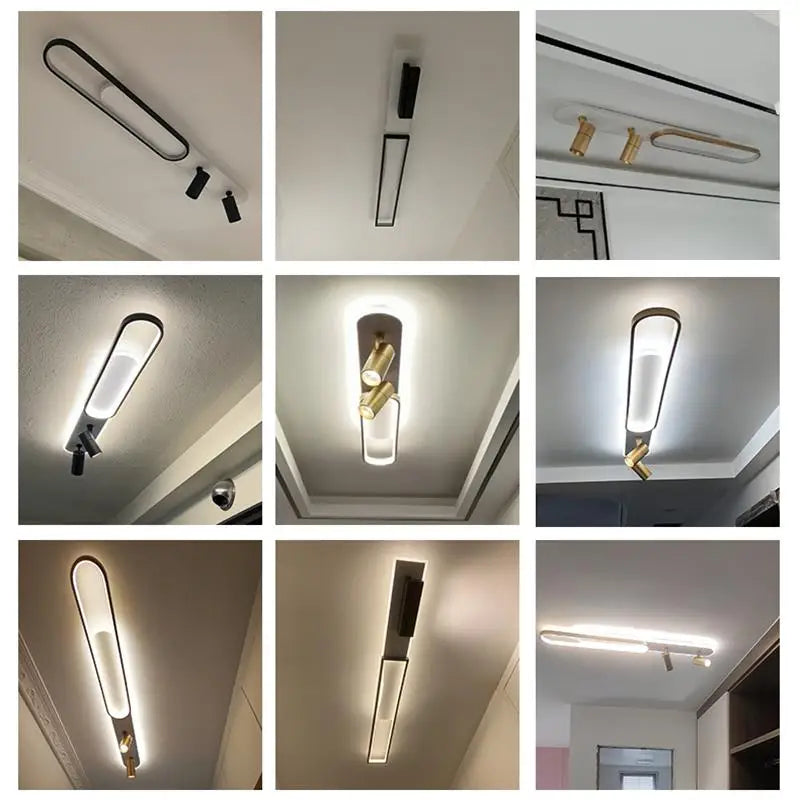 Modern Acrylic LED Chandelier with Adjustable Spotlight