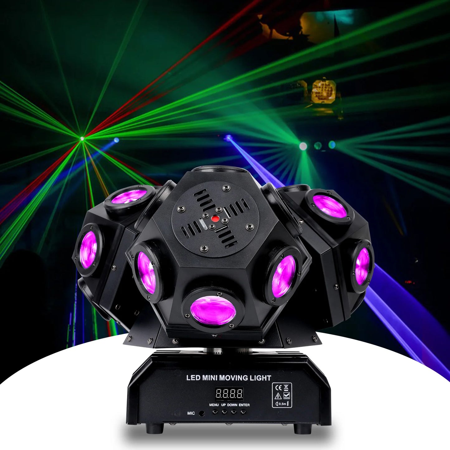 180W Triple-Head RGBW LED Moving Head Beam Light