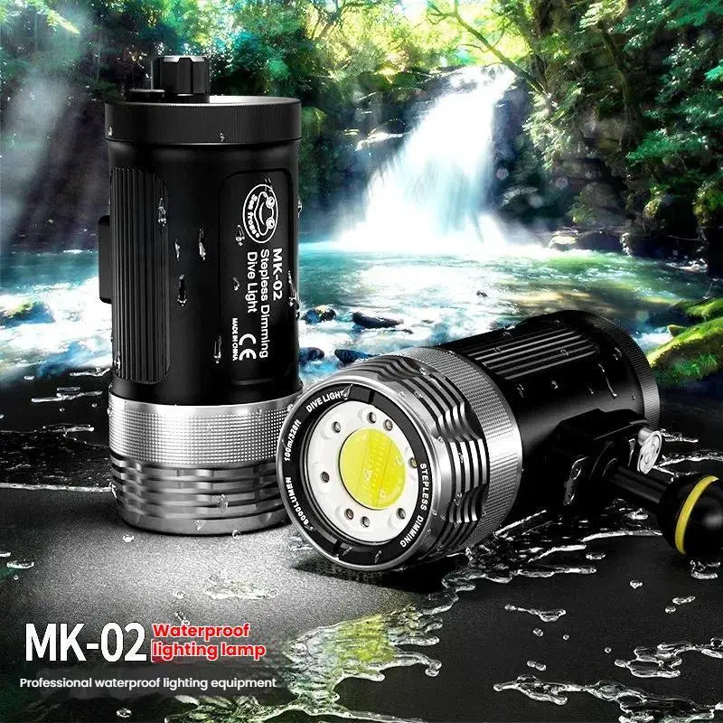 MK-02 100M-Depth Waterproof Diving Flashlight