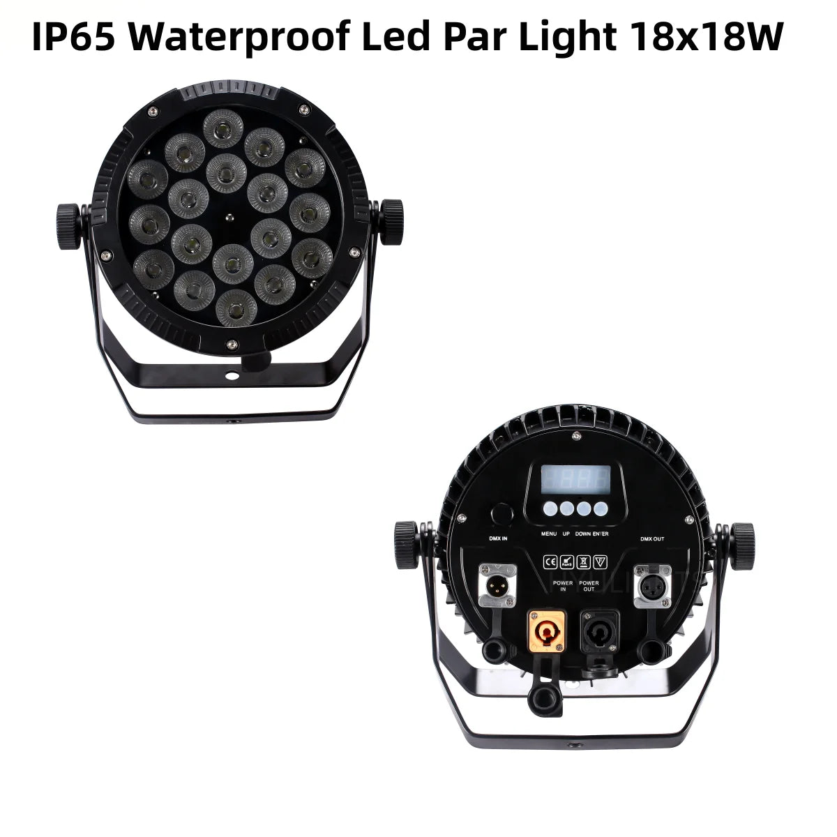 IP65 Waterproof Stage Effect Aluminum Led Par 18x18W RGBWA UV 6in1 DMX512 Outdoor Down Light DJ Equipment Disco Wash No Noise