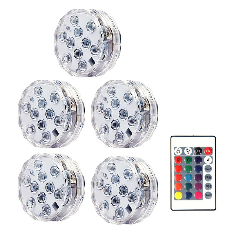 10 LEDs RGB Submersible Light