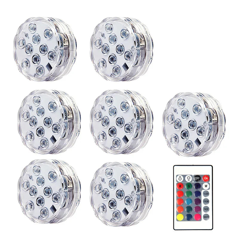 10 LEDs RGB Submersible Light