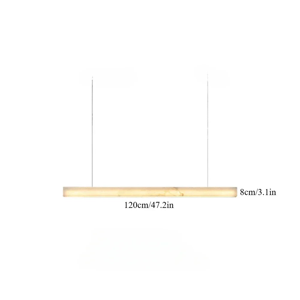 Simple Natural Marble Rectangle Chandelier
