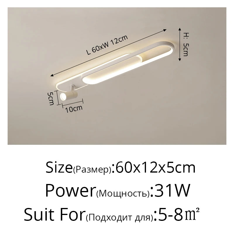 Modern Acrylic LED Chandelier with Adjustable Spotlight