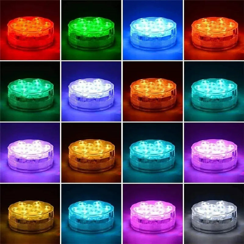 10 LEDs RGB Submersible Light