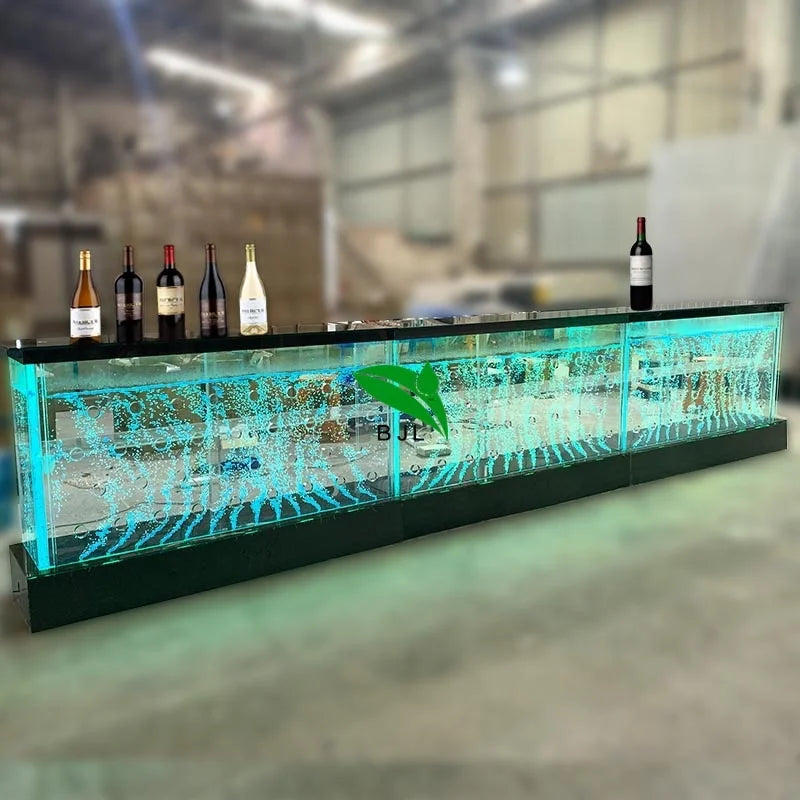 Custom Modern LED Color-Changing Water Bubble Wall