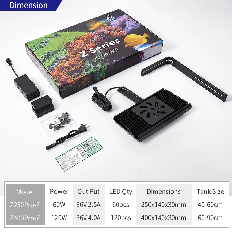 Week Aqua Z Series Z250 / Z400 Bluetooth 3.0 LED Aquarium Light