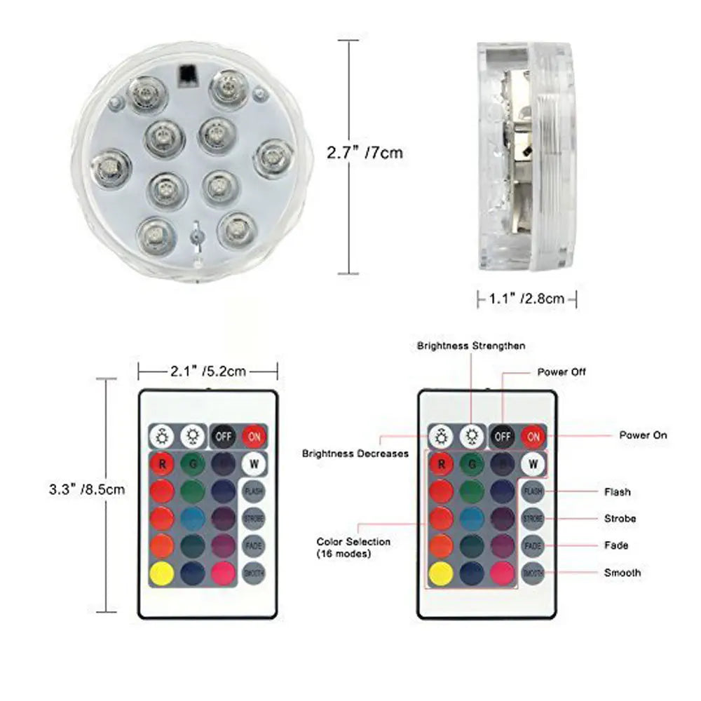 RGB LED Floating Pool Light with Remote Control