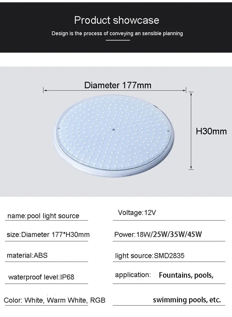 18W LED Underwater Pool Light