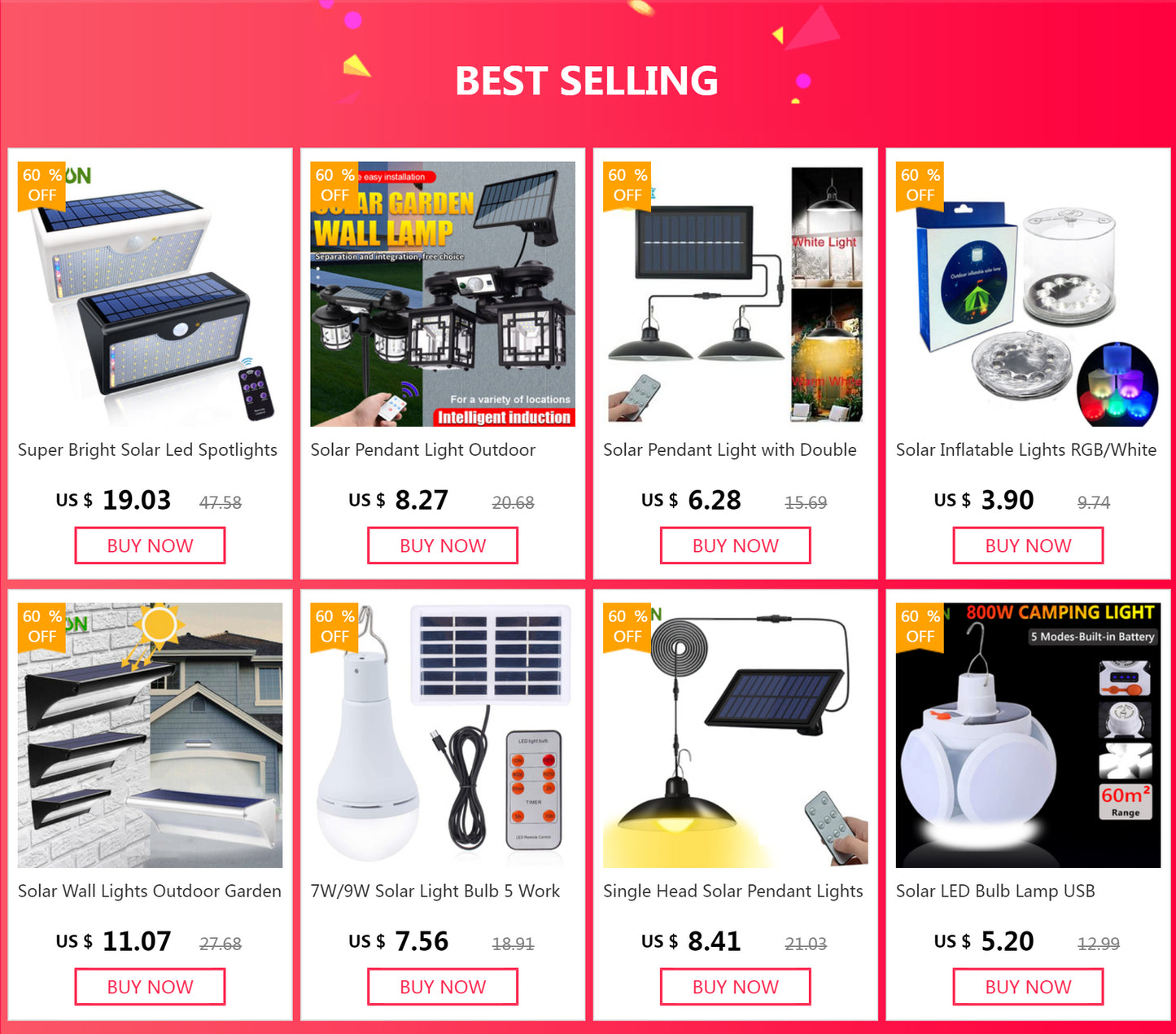Solar Outdoor 305 LED Security Flood Lights