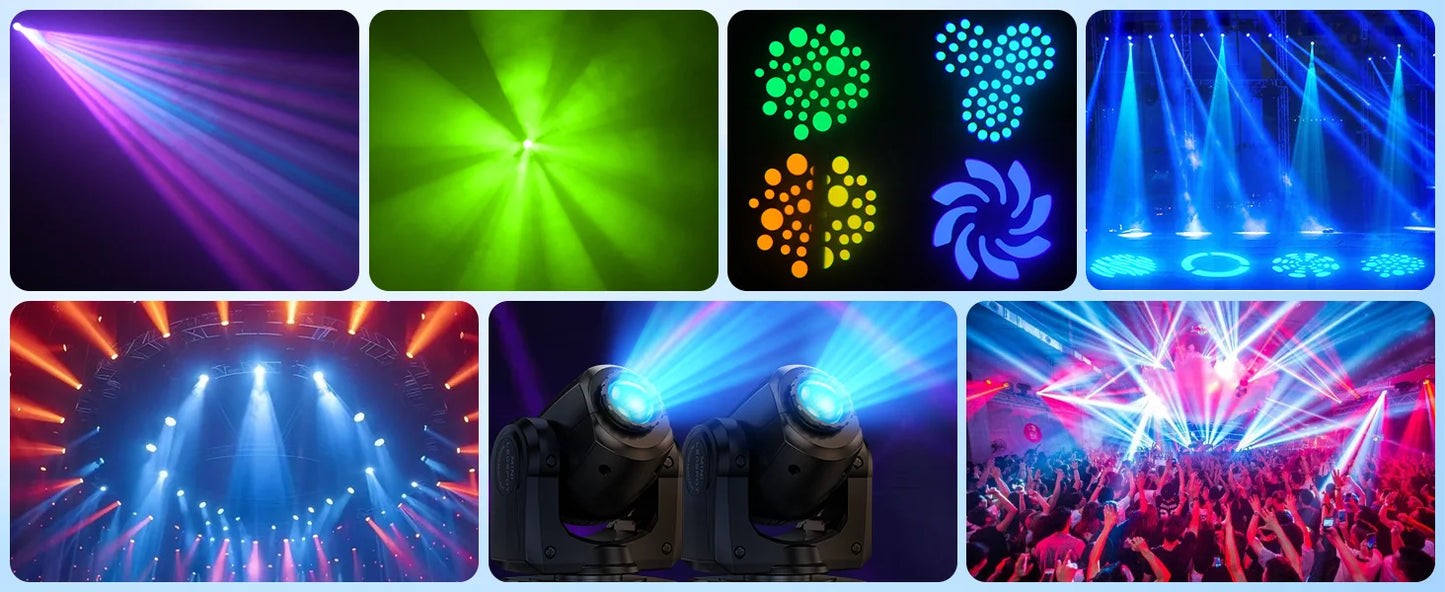 30W RGBW LED Beam Gobo Moving Head Lights - DMX512
