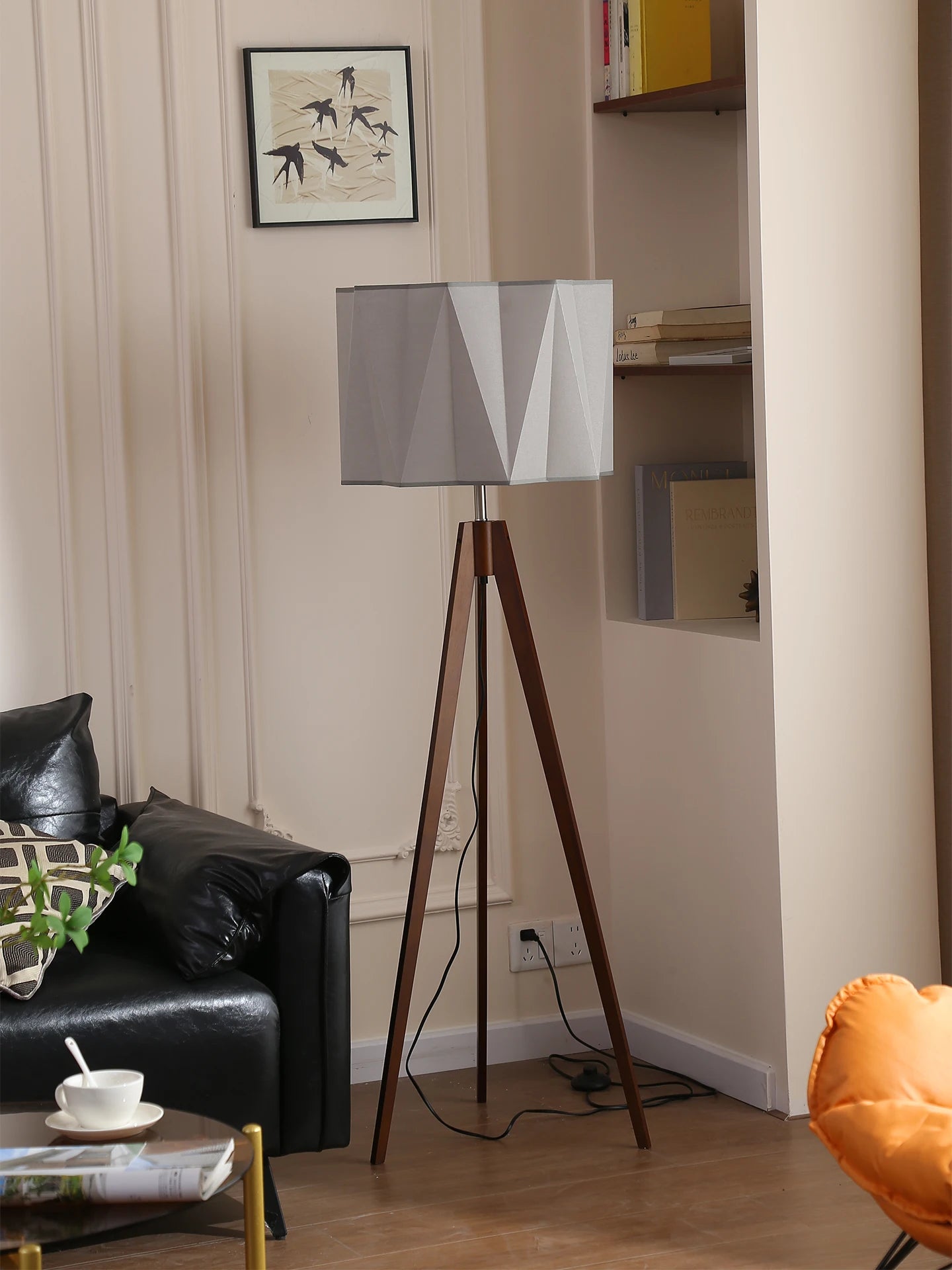 Antique Style Solid Wood Floor Lamp