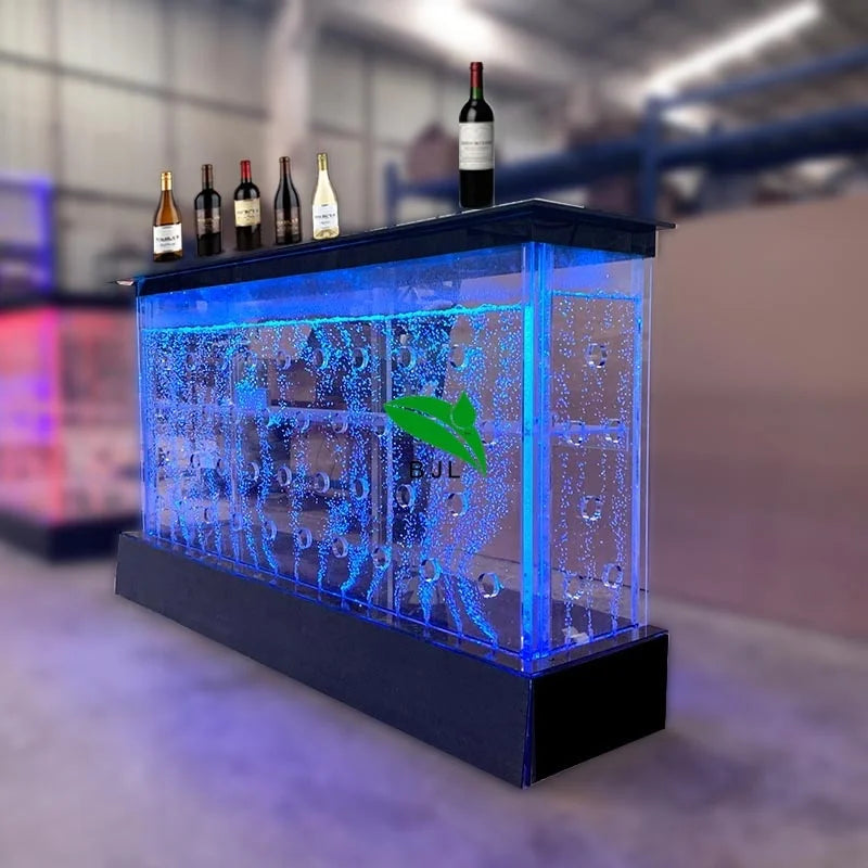 Custom Modern LED Color-Changing Water Bubble Wall