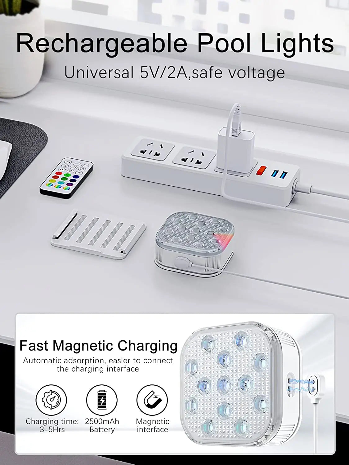 Rechargeable LED Underwater Pool Light