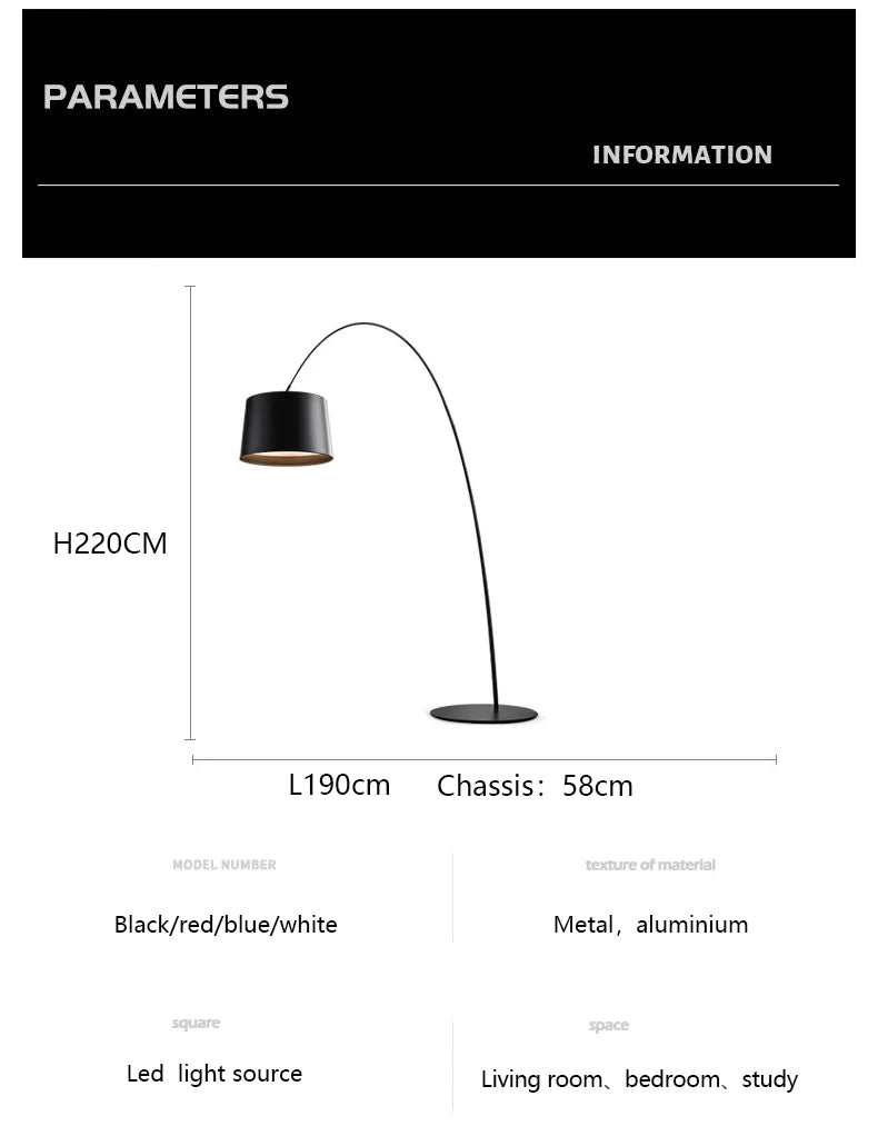 Twiggy Minimalist LED Arc Floor Lamp