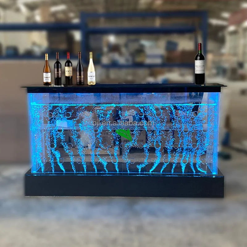 Custom Modern LED Color-Changing Water Bubble Wall