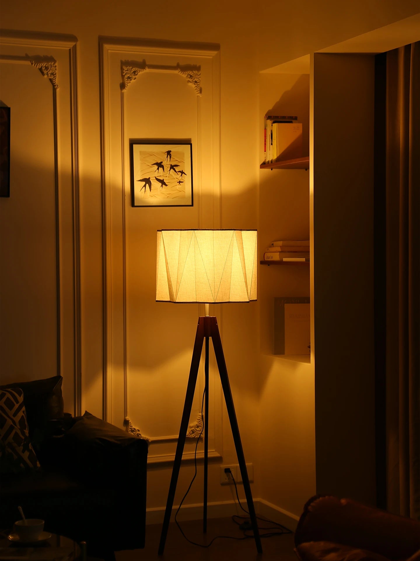 Antique Style Solid Wood Floor Lamp