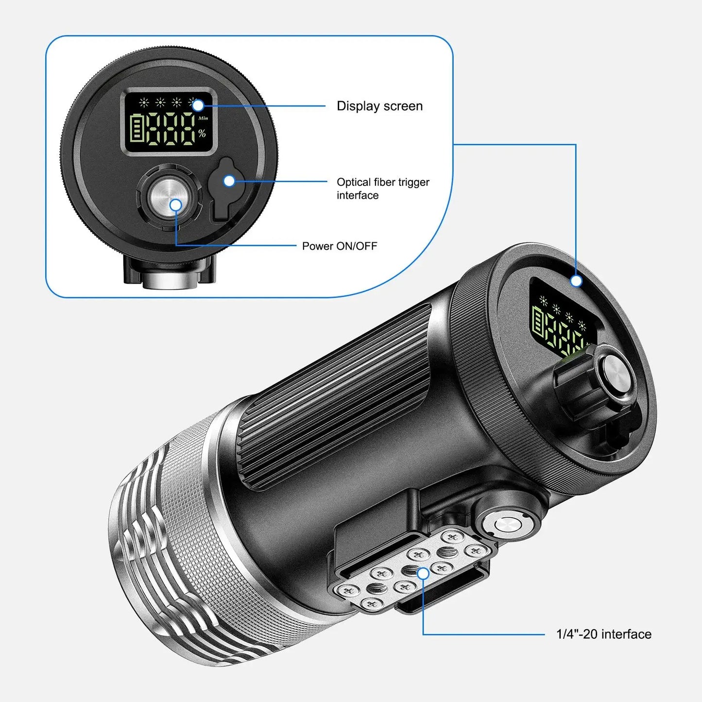 MK-02 100M-Depth Waterproof Diving Flashlight