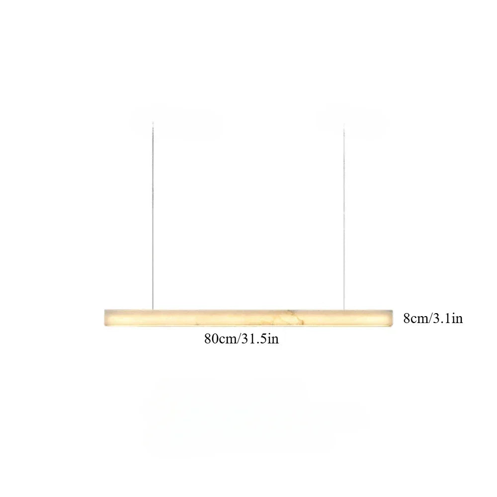 Simple Natural Marble Rectangle Chandelier