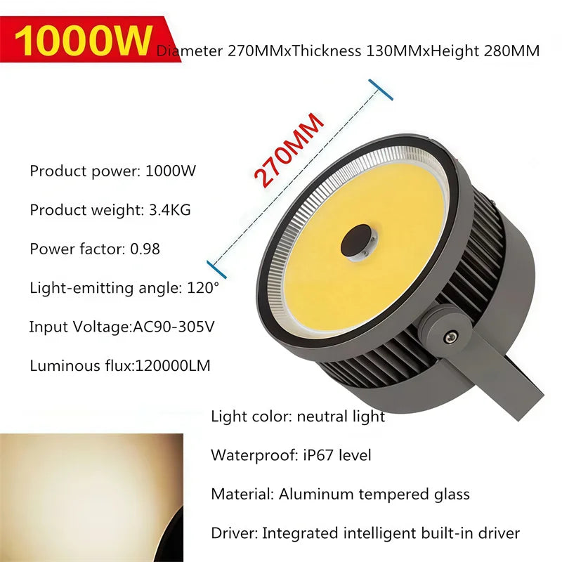 Searchlight 1000W LED Floodlight