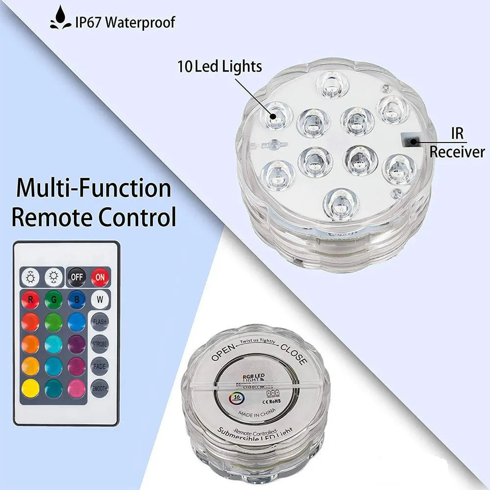RGB LED Floating Pool Light with Remote Control