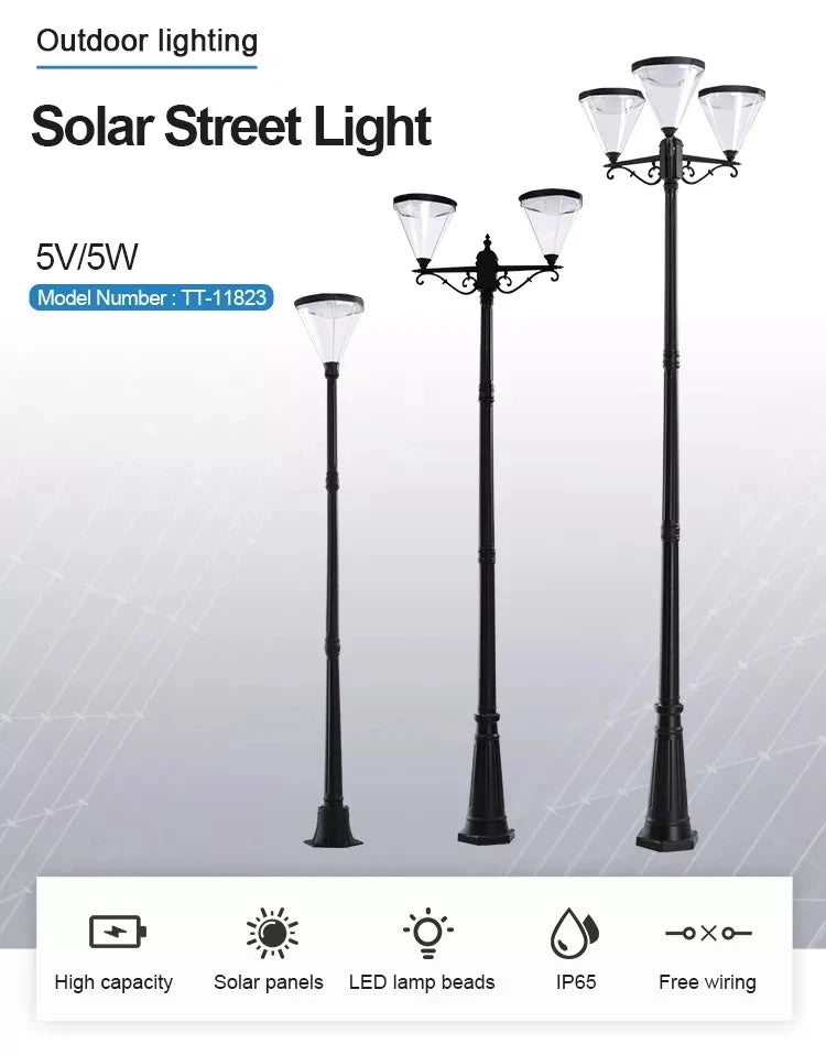 Solar LED Garden Street Lamp