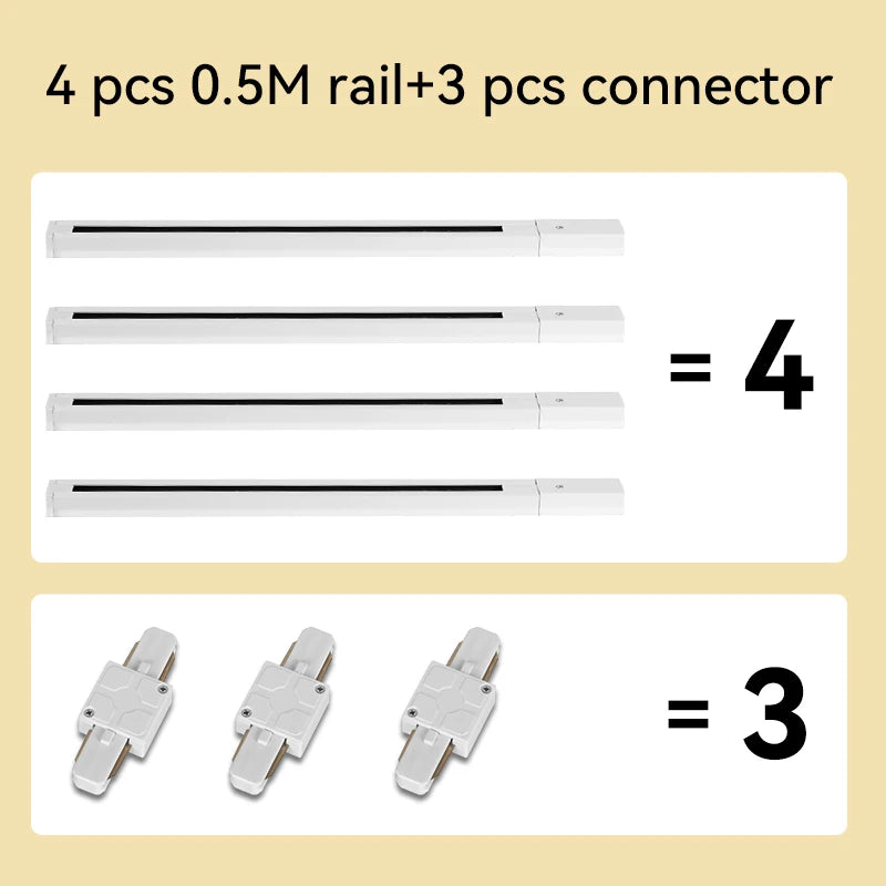 LED Track Light Fixture Set