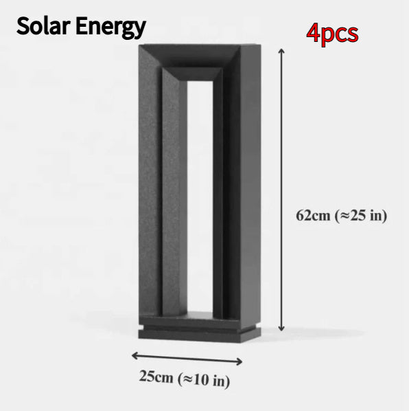 Solar Square Courtyard Light
