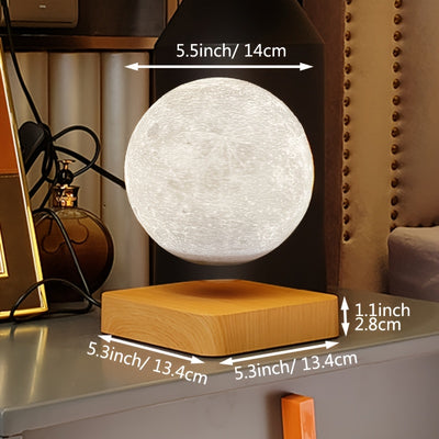 3D Magnetic Levitating Moon Lamp with LED Light – Rotating Floating Night Light