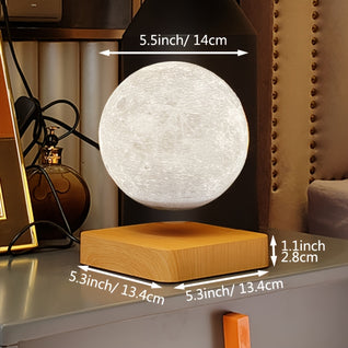3D Magnetic Levitating Moon Lamp with LED Light
