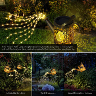 Solar Watering Can Garden Lights Outdoor Waterproof Lantern Decor