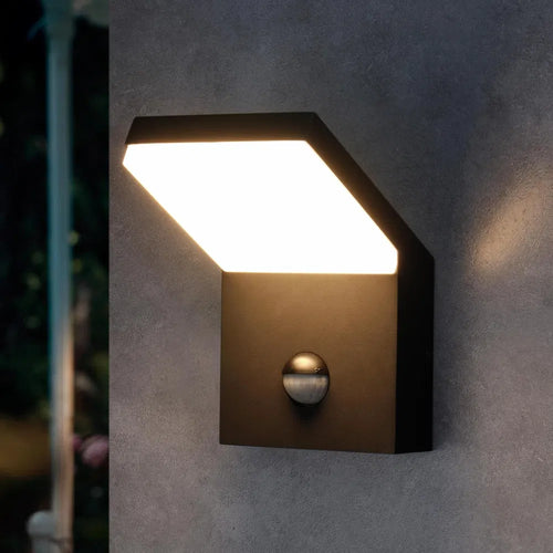 Modern Outdoor LED Wall Sconce with Motion Sensor