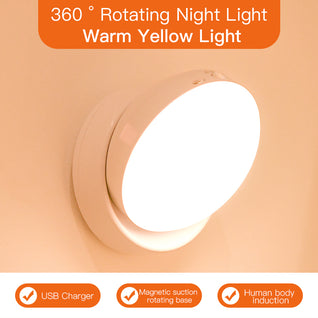 Rotating Human Body Sensor Light – Motion Activated LED Night Light