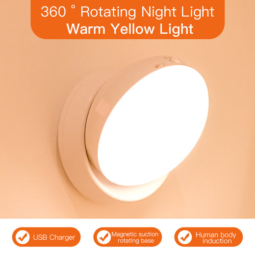 Rotating Human Body Sensor Light – Motion Activated LED Night Light