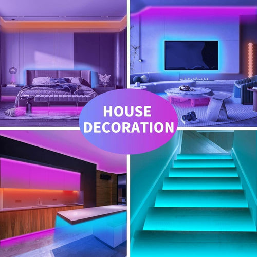 RGB LED Strip Lights with Music Sync & Smart App Control