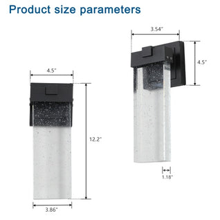 Outdoor Waterproof Crystal LED Wall Light, 2-Pack | Dusk-to-Dawn