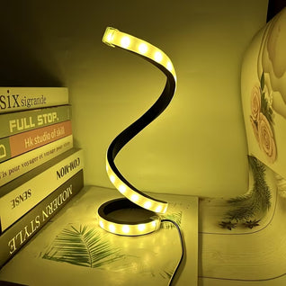 2PCS Creative Spiral LED Desk Lamp with 3 Color Modes